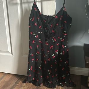 Short cherry sun dress